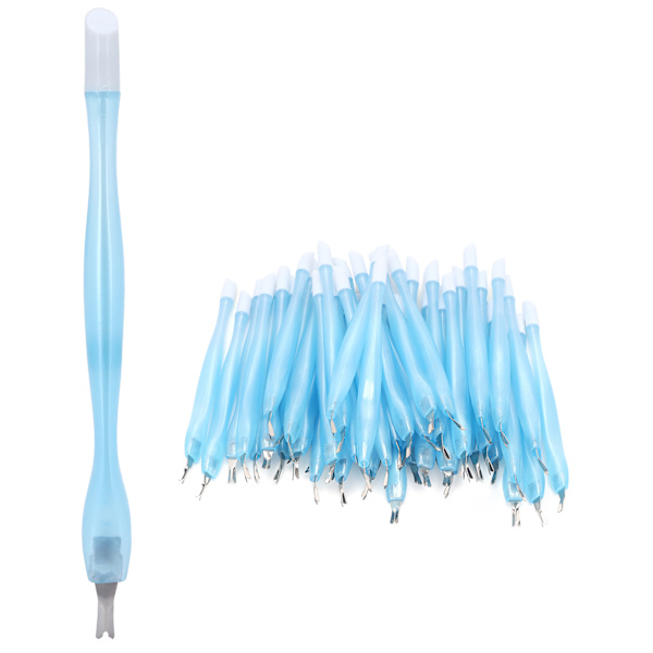 50 st Dubbla Huvud Döda Hud Nagelband Trimmer Remover Pusher Nagelrengörare Nagelkonst Verktyg