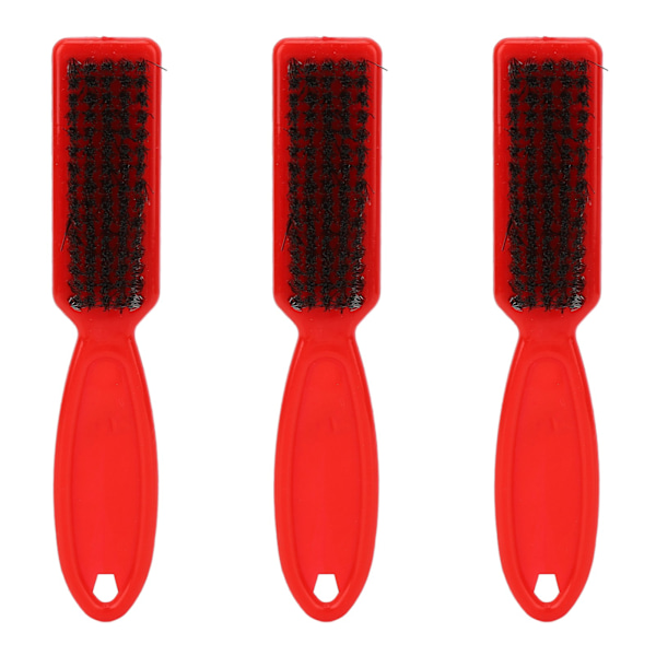3-pack Skäggvårdsborste Nylonborst Böjd Förstärkt Handtag Multifunktionell för Män