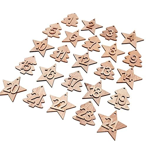 DAHI 2 set adventskalendernummer tränummer 1-24 julhantverksstjärna 1