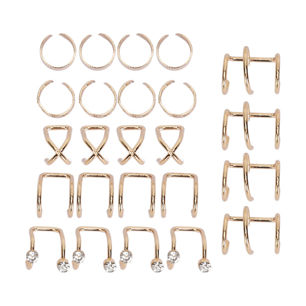 24 st Skäggpärlor Guld Lätt Dekoration Mångsidig Robust Armband Skäggpärlor för Halsband Bil DIY