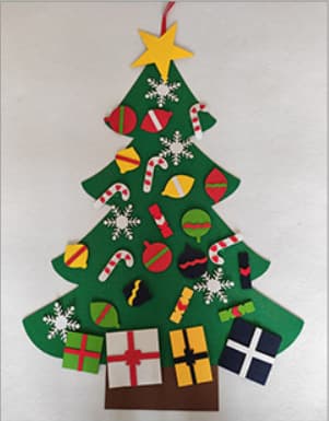 Filttall för julgran DIY Stereo Julgran Julhängsmycke M