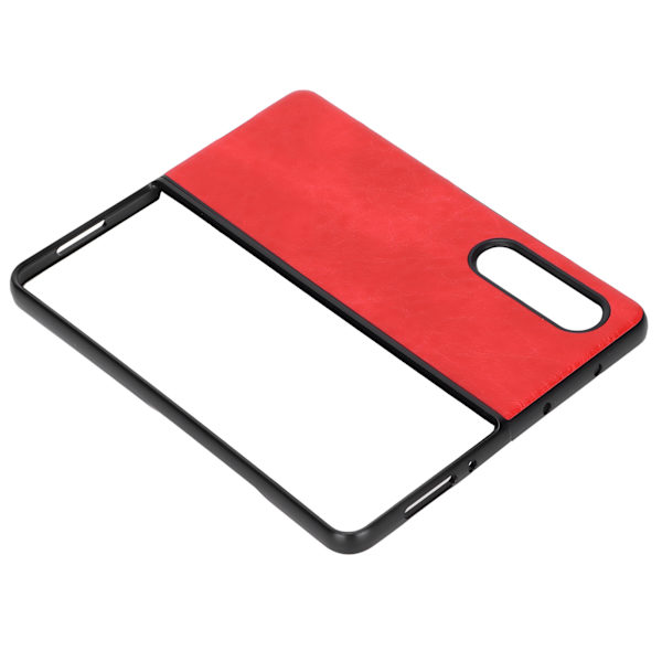 Läderfodral för Smartphone Stötsäkert Skyddande Skal för Samsung Galaxy Z Fold 3 Röd