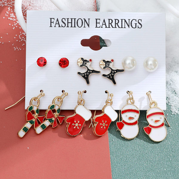 12pcs Jul örhängen studs Earrings