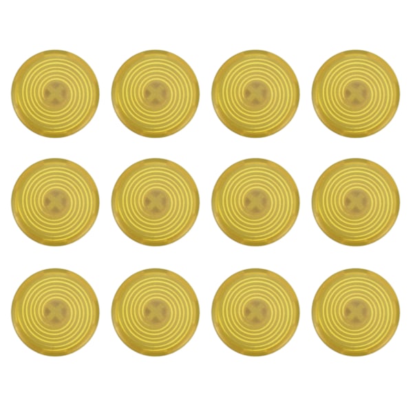 12 st Arcade-knappskydd Ersättningsmekaniska tryckknappsskydd för Kailh för Cherry för TTC för Akko för Glorious Switches Gult