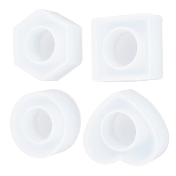 Kristall Epoxy Förvaringslåda Form DIY Hexagon Rund Kvadrat Matduk Spänne Silikon Dö