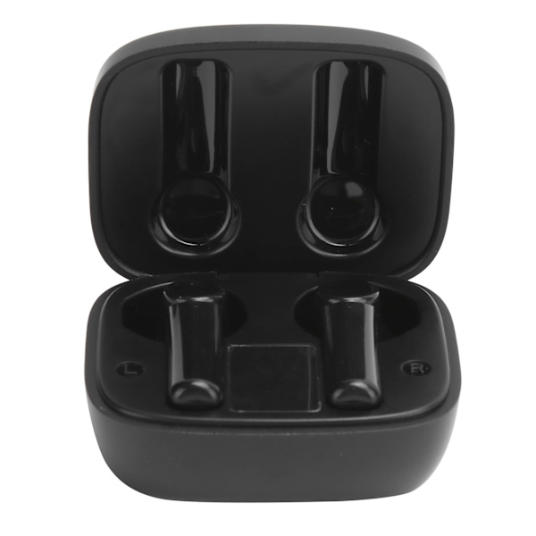 Bluetooth 5.0-hörlurar Trådlösa LED-display Hörlurar Halv i-örat Stereo Sport-hörlurar (Svart)