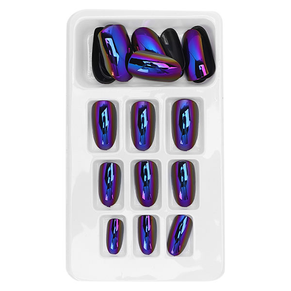 24 st Fashionabla Falska Naglar Avtagbara Ljusa Färger Falska Naglar Patch Full Cover Nagelkonst Tips05