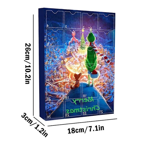 Grinch Blind Box 24 Dagar Glinki Elk Akryl Blind Box Jul Blind Box Hänge Type C