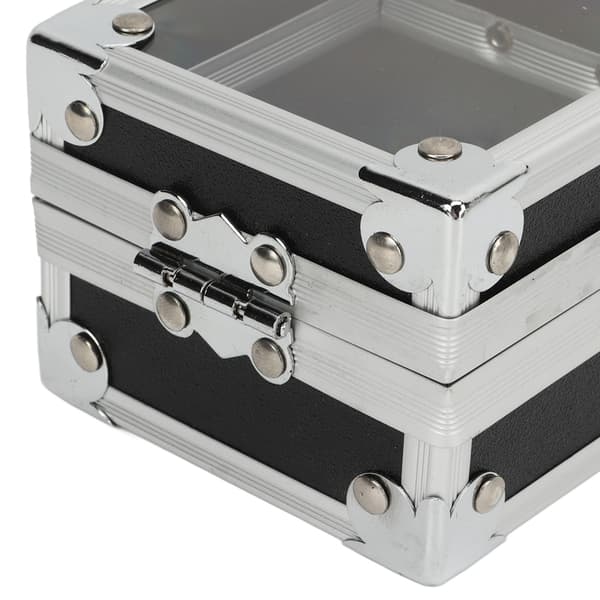 Nagelfräsbitshållare 25 Hål Aluminiumlegering Nagelfräsbits Förvaringslåda Organizer Svart