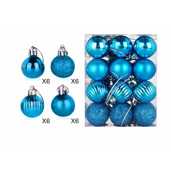 Julkula 3cm Elektropläterad Ljus Särskild Form Plastkula Julgran Purple 3cm Ball 24/S