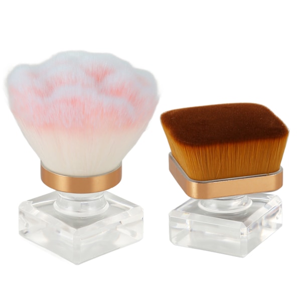 Sminkborste Set Flat Top Foundation Blomma Form Fluffig Puderborste Kosmetika Foundation Puder Verktyg med 2 st Förvaringsfodral