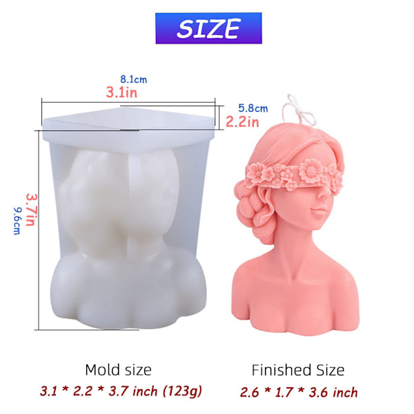 3D Kroppsform för Ögonbindel för Flickor DIY-formar