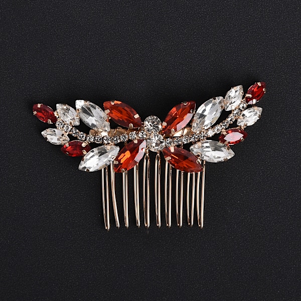 Hårtillbehör Hår Rhinestone Kristall Hårkammar För Kvinnor Bröllop Brud Rhinestone Hårkam Gold