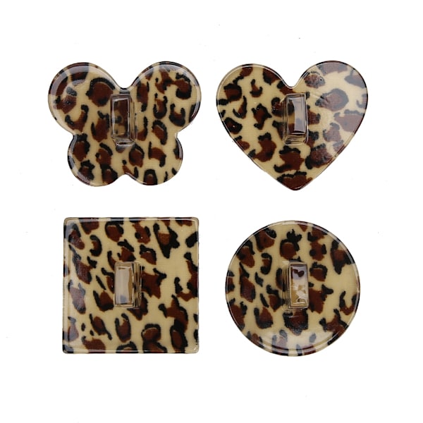 Nagelkonst-övningsställ DIY-träningsspetshållare Akryl kristallbas Visningshylla Leopardbas