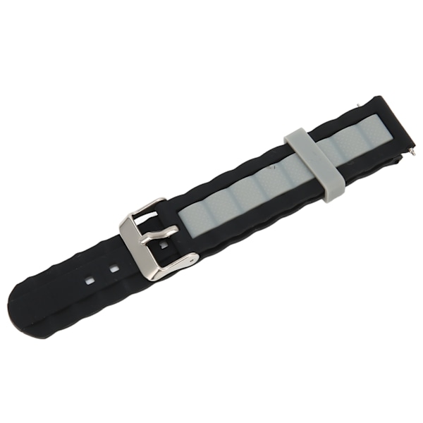 20mm Justerbart Silikonarmband för Amazfit GTS 3/GTS 2/Bip S/Bip U Smartwatch Svart Grå