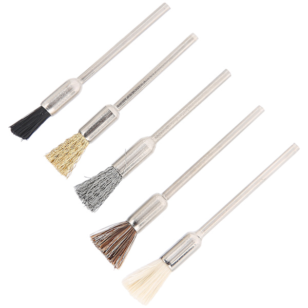 5-pack Nagelfräsbits Rengöringsborste Nageldamm Avlägsnande Borste Manikyr Verktyg Tillbehör