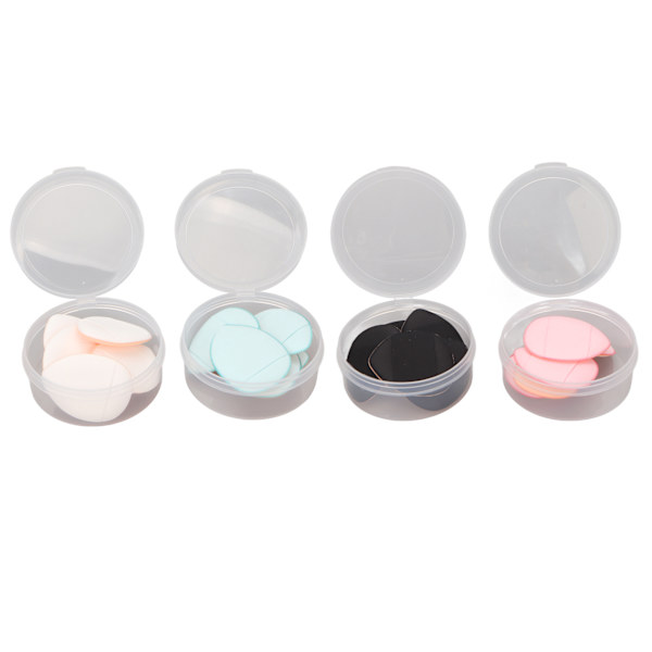 20 st kosmetiska svampar Mini Fingerstorlek Triangelformad 4 Färger Makeup Svamp Puffs för Konturering