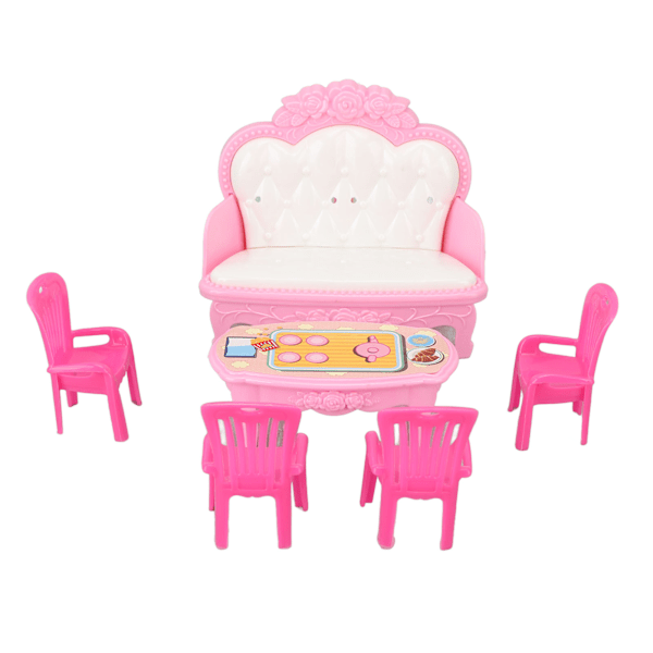 Miniatyr Vardagsrums Möbel Simulerings Soffa Kaffebord Stol Möbelmodell Set för 1/16 Dockhus Typ 1