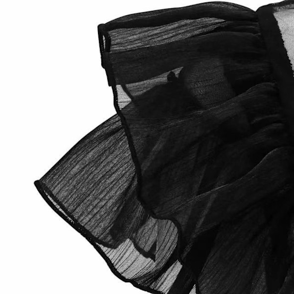 Halloween Wednesday Addams cosplay barnklänning i svart chiffong Type A 110cm