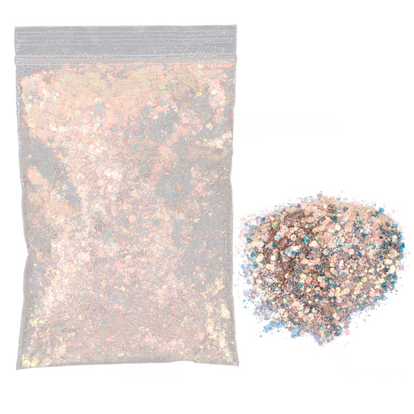 Nagelglitter Sekvenser Pulver Blandade Flakes Glimmande Glansiga Nagelkonst Dekoration 50gYJ03