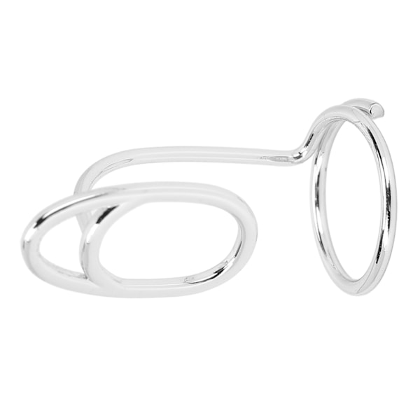 Nagelkonst Fingernagelringar Unika Snygga Kvinnors Fingernagelöverdrag Ring Dekoration Smycken Present Silver