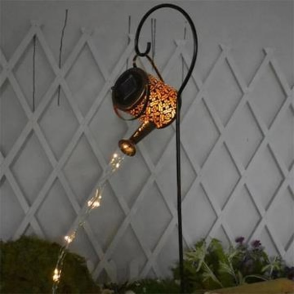 Solcellsdriven LED-lykta för utomhusbruk, vattentät, vattenkanna-design