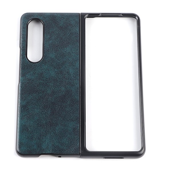 Affärsskal i Läder med Mönster för Samsung Galaxy Z Fold 3 - Stötsäkert Telefonfodral - Blå