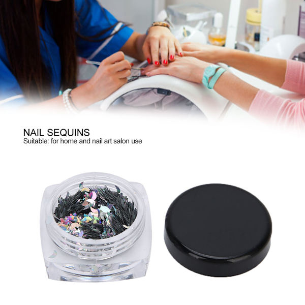 8 st Nail Sequins DIY Nagelsmycke Dekoration Glittrande Sequins Tillbehör för Nagelsalong