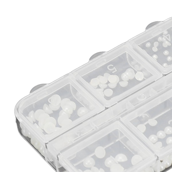 5 Ask Nagelcharms Söta Pärlor Falska Strass Dekoration Manikyr Charms Vit A02