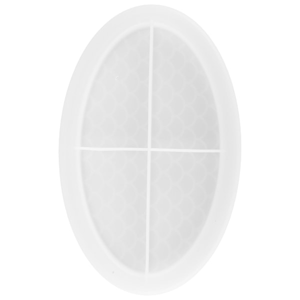 Epoxy Resin Gjutform för Fruktfat Silikon Dekorativt Fat Platta DIY Form Tillbehör Oval Fiskfjäll Fat Form