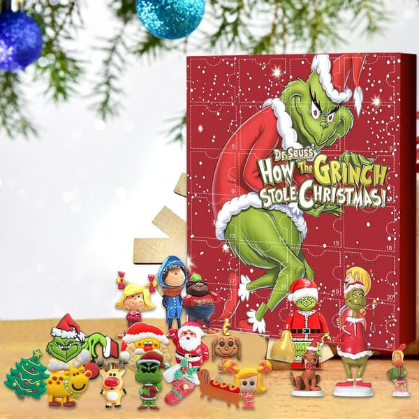 Adventskalender 2023 Julgranscheckdekorationer Julkalender för barn Vuxna E