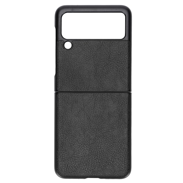 Lychee-mönstrat läderfodral för Samsung Galaxy Z Flip 3, fullständigt skydd, stötsäkert, svart