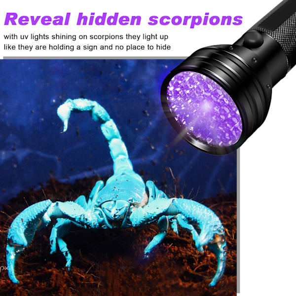 UV-ficklampa med 51 LED-lampor 395 nm Vattentät