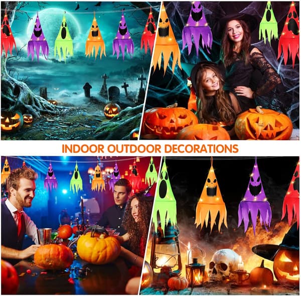 Halloween-hattar lysande dekorationer
