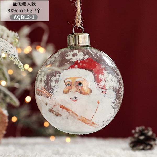 Juldekoration Transparent Glaskula Diamantkula Julkula Vit 8cm A