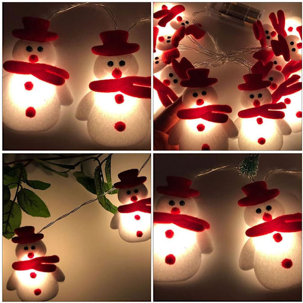 LED Snowman String Light Julgran String Lamp 2m 10LED