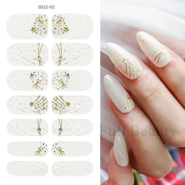 3 st Nagelklistermärken, snöflinga självhäftande nagelklistermärken B