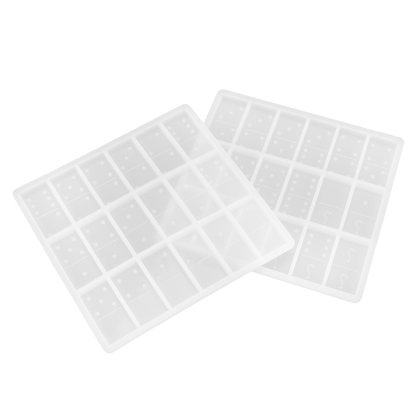 Silikonform Domino Resin Gjutform Spegel Handgjord Silikonform för DIY Personliga Dominobrickor