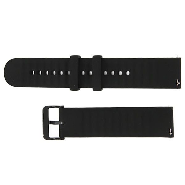 Justerbart Silikonarmband för Amazfit GTS 3/GTS 3 PRO Andningsbart Smartwatch Armband Svart