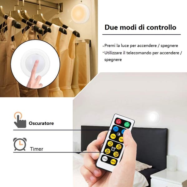 LED-spotlightpaket med 2 fjärrkontroller (6-pack)