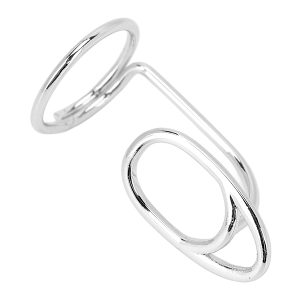 Nagelkonst Fingernagelringar Unika Snygga Kvinnors Fingernagelöverdrag Ring Dekoration Smycken Present Silver
