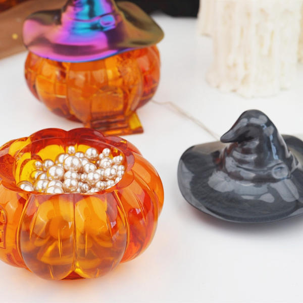 2st 3D Halloween Pumpa Silikonform för Förvaring