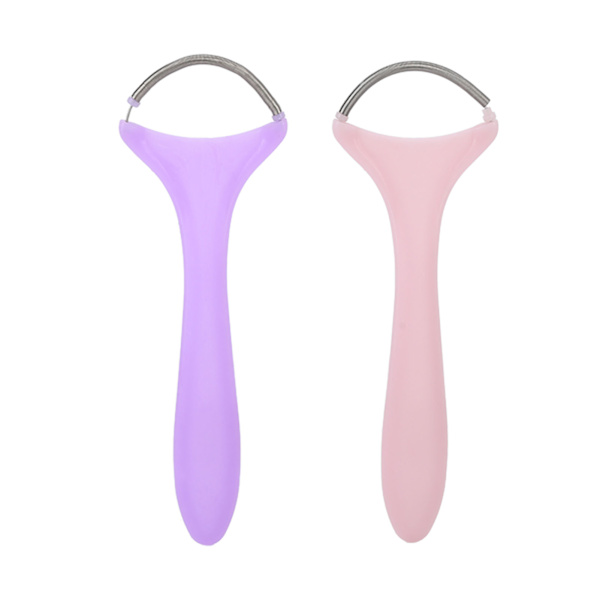 2 st Spring Facial Hair Remover Kvinnor Bärbar Trådning Ansikts Epilator för Övre Läpp Hakan Kinder