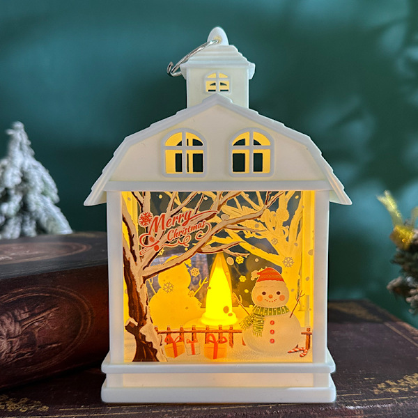 Juldekorationer Retro Bärbar Liten Nattlampa Led Prydnadsföremål Julgransprydnader White-Christmas Tree