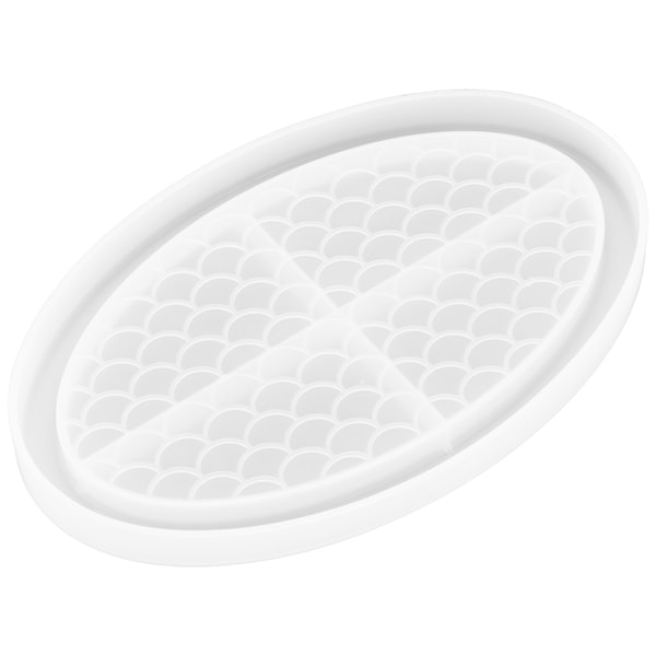 Epoxy Resin Gjutform för Fruktfat Silikon Dekorativt Fat Platta DIY Form Tillbehör Oval Fiskfjäll Fat Form
