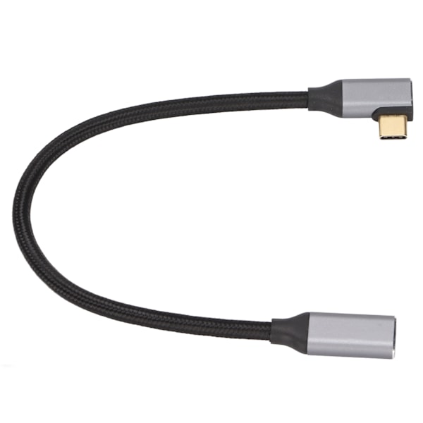 4K 100W PD 5A Höger Vinkelböj 90 Grader Gen 2 USB3.1 Typ C Hane till Hona Förlängningskabel 25cm