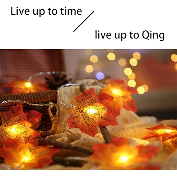 Halloween Lönnlöv Ljusslinga LED Trädgårdslampor
