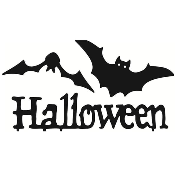 Halloween Bokstav Bat Mönster Metall Skärform, 121*66mm