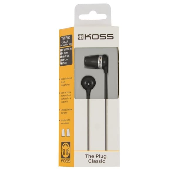 Koss The Plug Svarta In-Ear Hörlurar (186818)