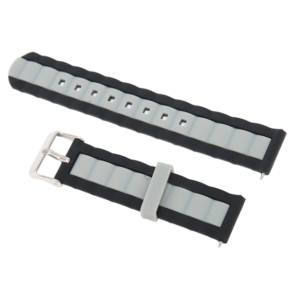 20mm Justerbart Silikonarmband för Amazfit GTS 3/GTS 2/Bip S/Bip U Smartwatch Svart Grå